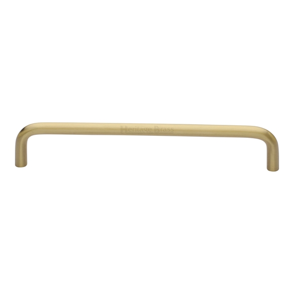 C2155 160-SB • 160 x 168 x 32mm • Satin Brass • Heritage Brass D-Pattern 08mm Ø Cabinet Pull Handle